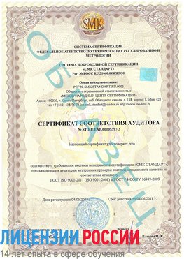 Образец сертификата соответствия аудитора №ST.RU.EXP.00005397-3 Саяногорск Сертификат ISO/TS 16949