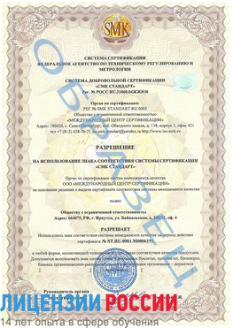 Образец разрешение Саяногорск Сертификат ISO 50001