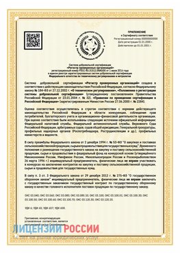 Приложение к сертификату для ИП Саяногорск Сертификат СТО 03.080.02033720.1-2020